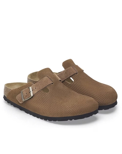 Boston Suede Embossed - Corduroy Dark Tea - Birkenstock